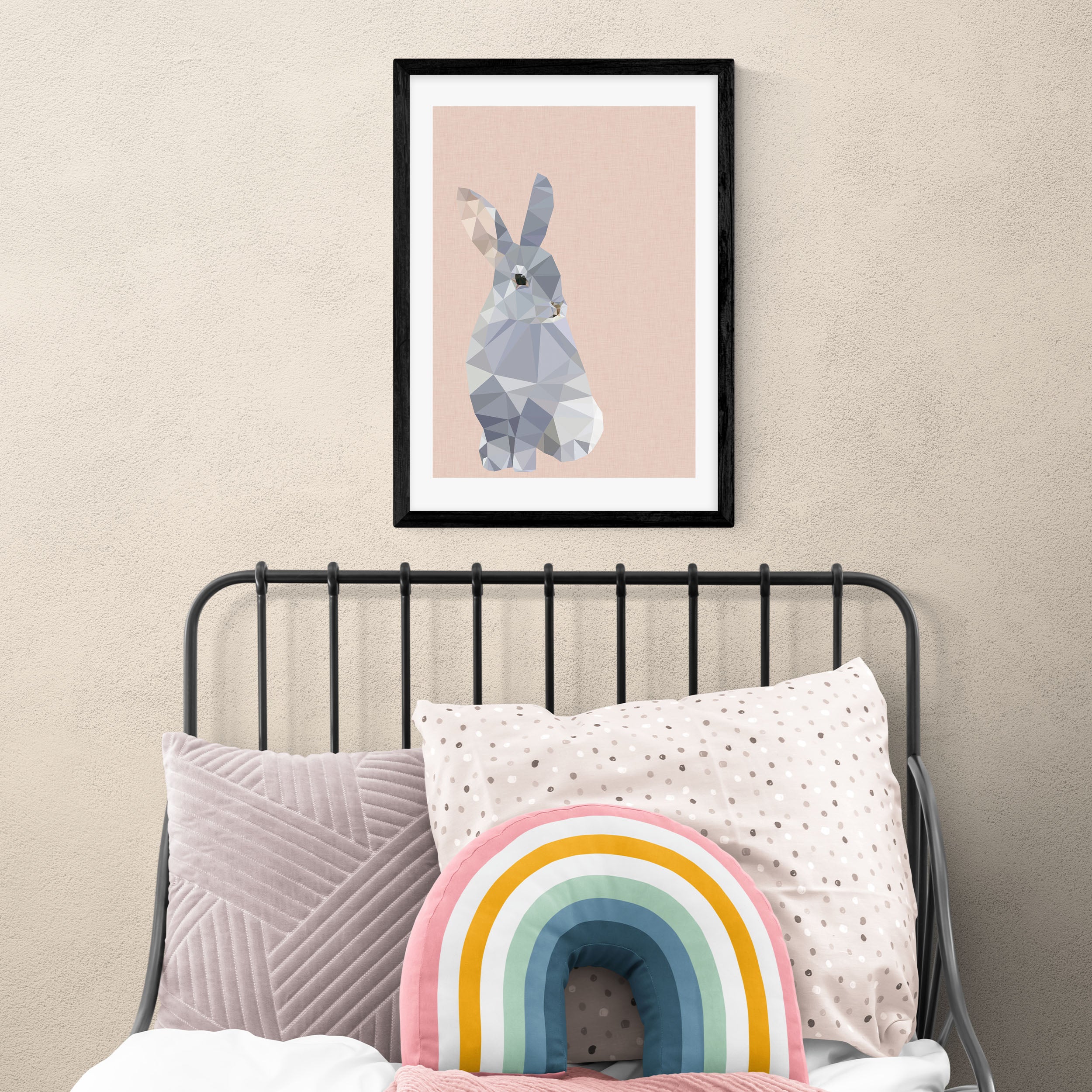 East End Prints Rabbit Print Pink/Grey Price Comparisons | Compare The Build