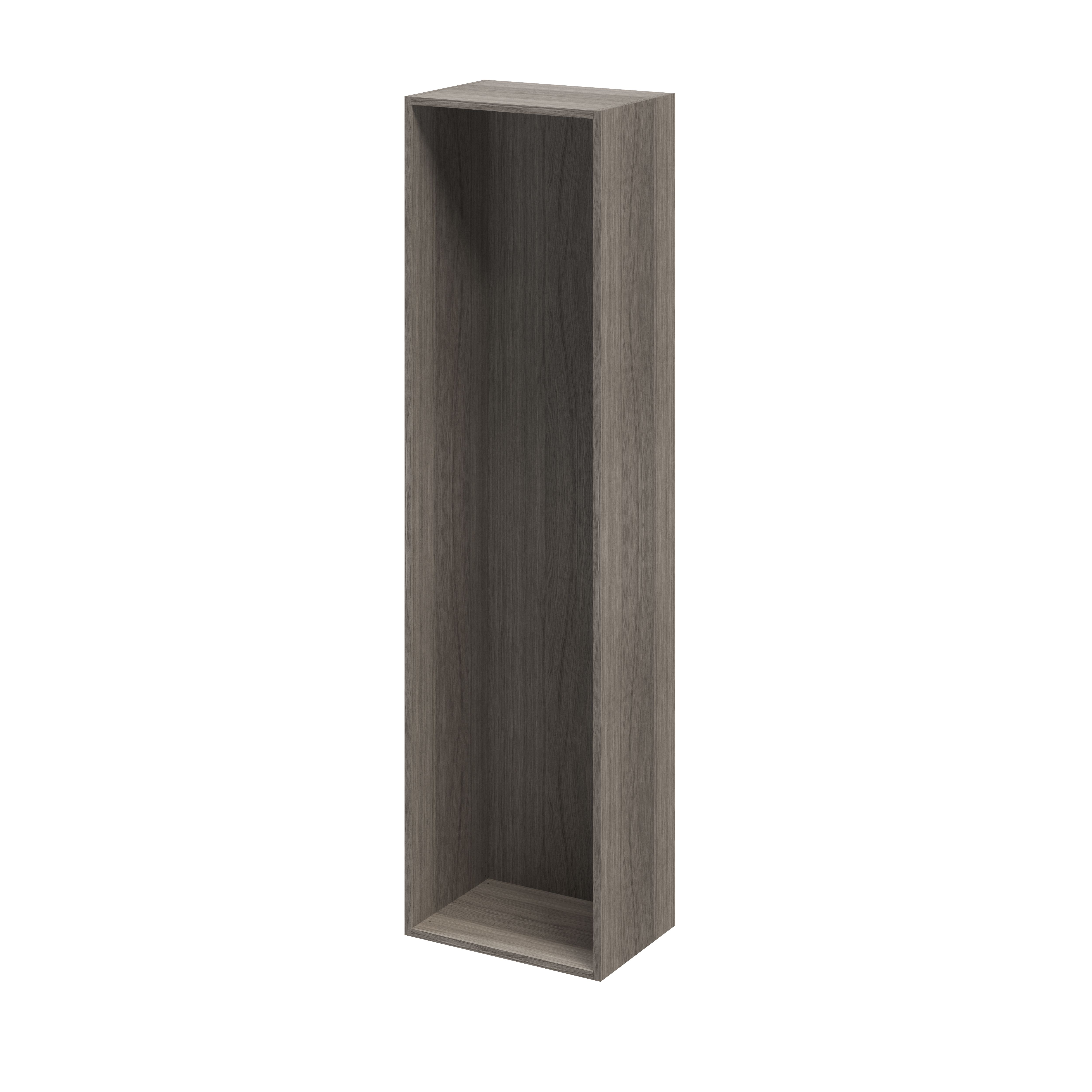 GoodHome Atomia Grey Oak Effect Modular Furniture Cabinet, (H)1875mm (W)500mm (D)350mm Price Comparisons | Compare The Build