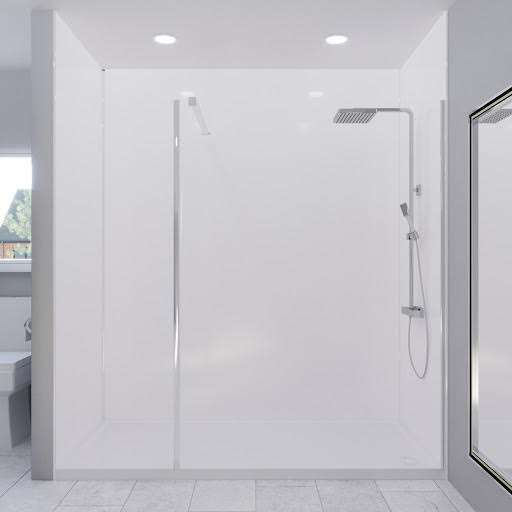 Multipanel Classic Natural White 900mm, 1800mm & 900mm Sides - Solution for Alcove Installations (3 walls) Price Comparisons | Compare The Build