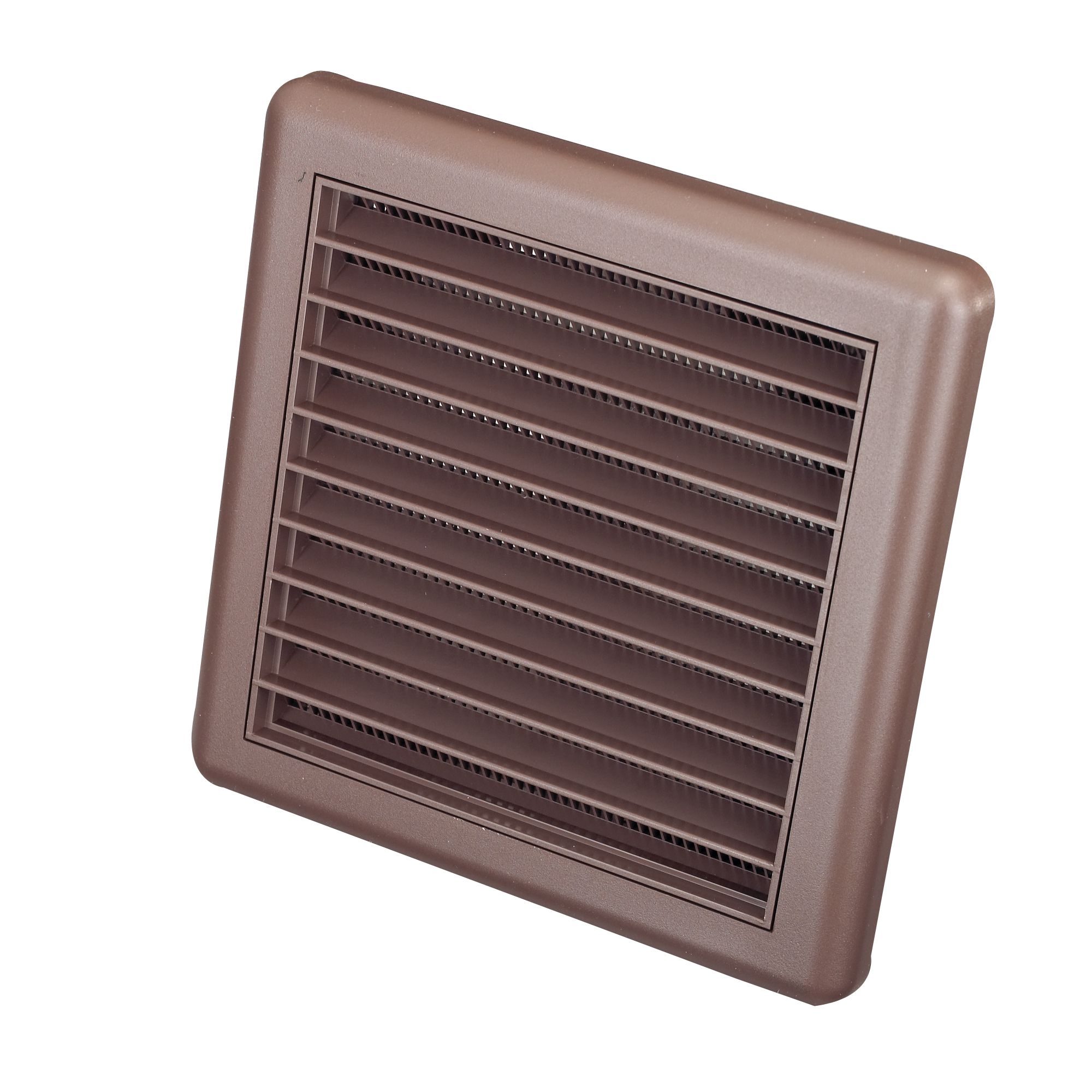 Manrose Brown Square Applications Requiring Low Extraction Rates Fixed Louvre Vent V1170B, (H)140mm (W)140mm Price Comparisons | Compare The Build