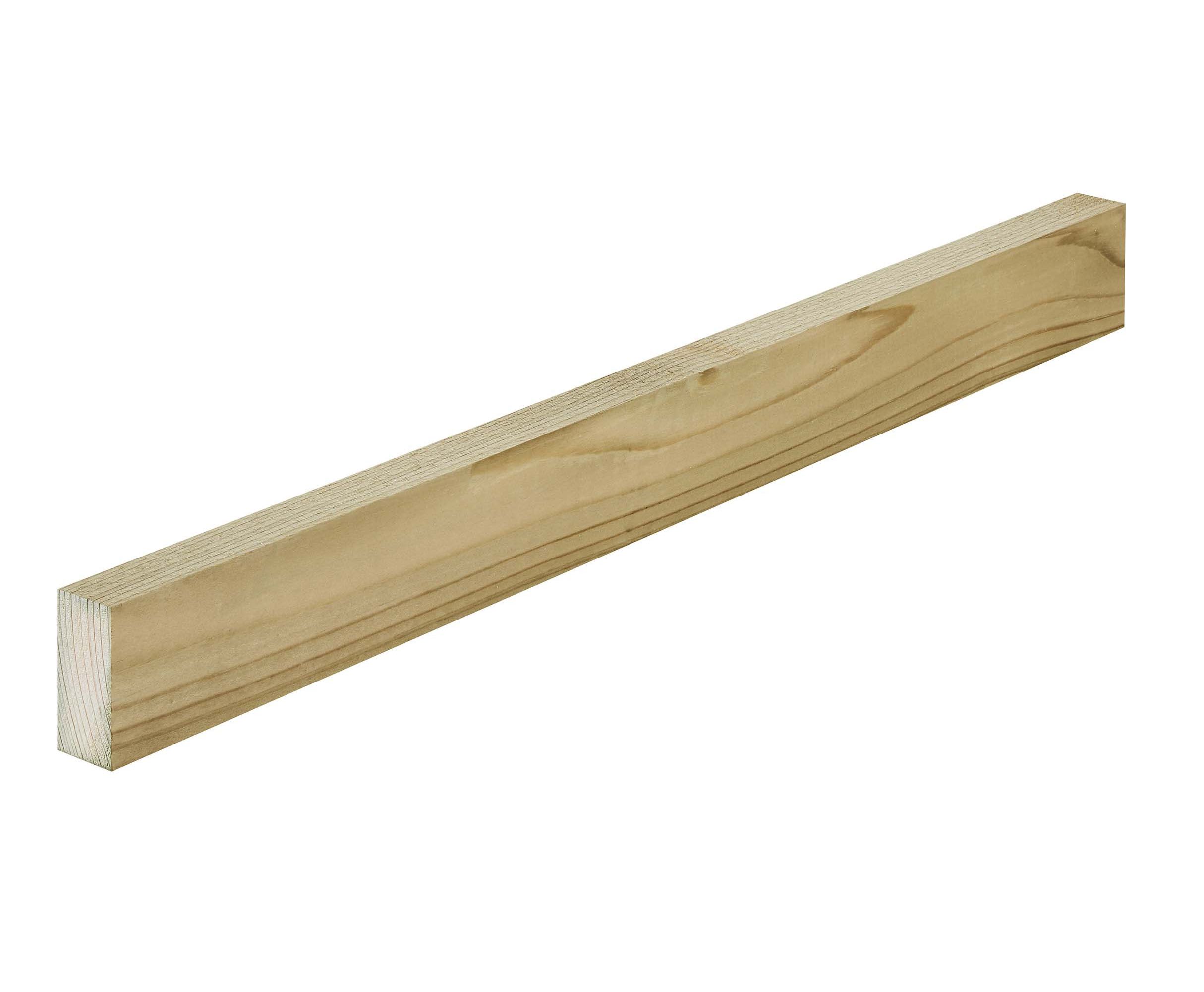 Treated Rough sawn Whitewood Timber (L)1.8m (W)38mm (T)22mm, Pack of 16 | Compare The Build