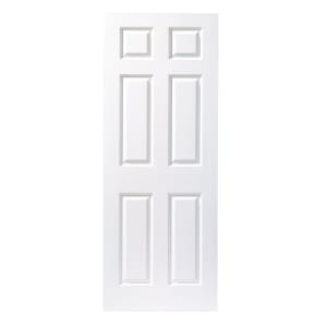 Wickes Lincoln White Grained Moulded 6 Panel Internal Door - 2032 x 813mm Price Comparisons | Compare The Build