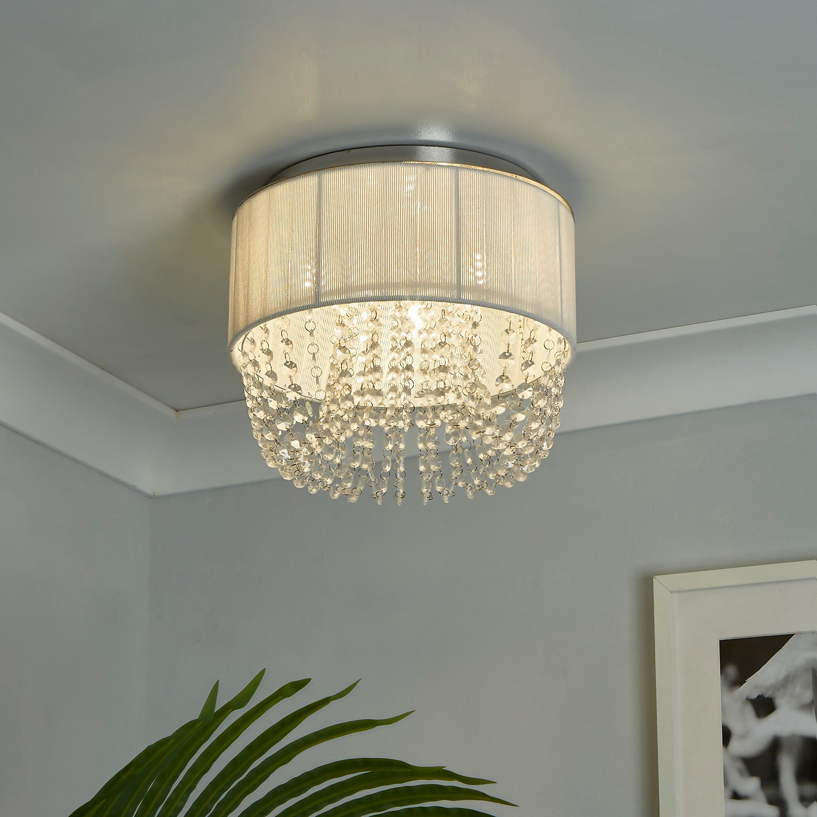 Bellano 3 Light Flush Ceiling Light - White | Compare The Build