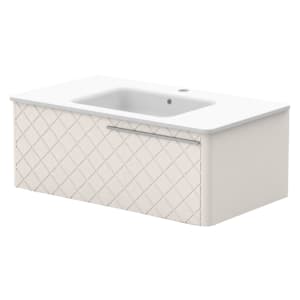 Duarti by Calypso Brampton Soft Sand Vanity with Oxley Basin - 910mm Price Comparisons | Compare The Build