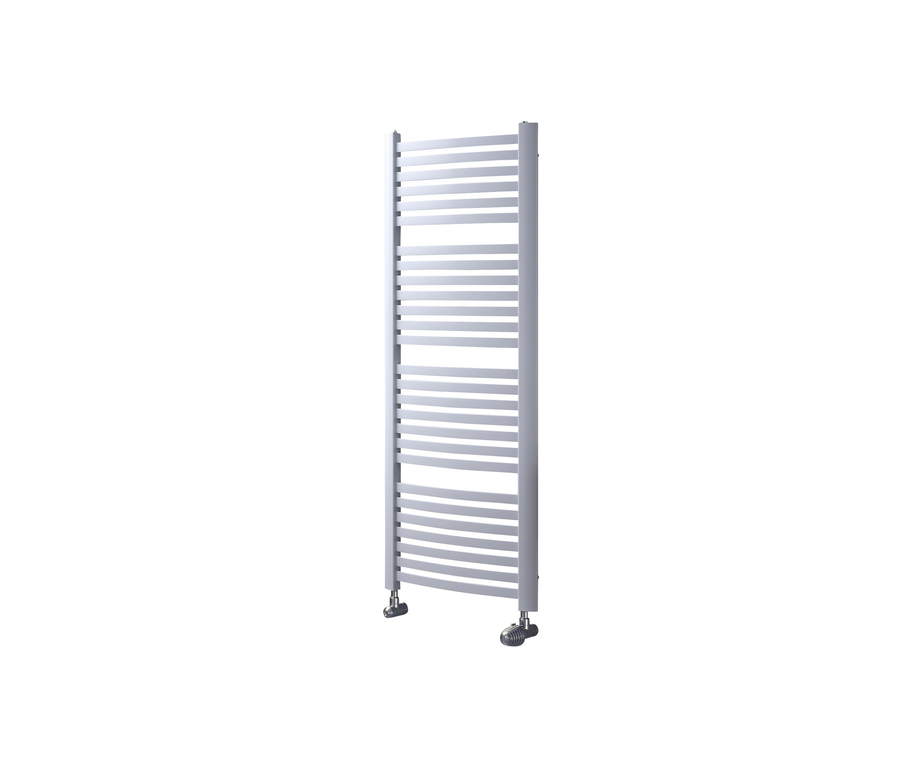 Ximax K4, White 605 Vertical Curved Towel Radiator (W)580mm X (H)1215mm | Compare The Build