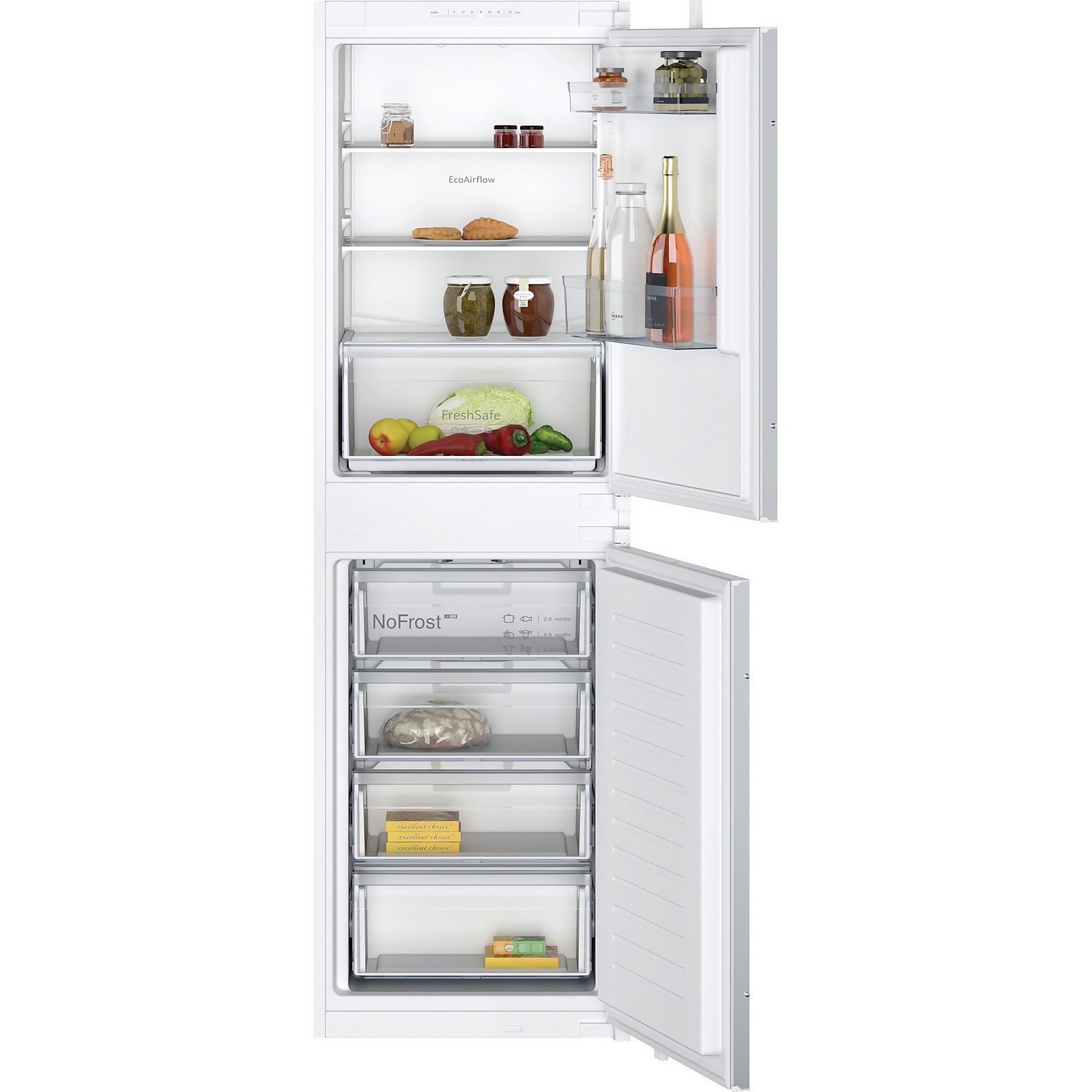 NEFF N30 KI7851SF0G Integrated 50/50 Fridge Freezer with Slided-mounted Kit - White Price Comparisons | Compare The Build