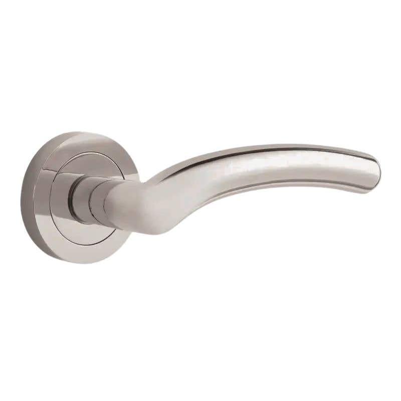 Medusa Lever On Rose Door Handle - Brushed Nickel (Pair) Price Comparisons | Compare The Build