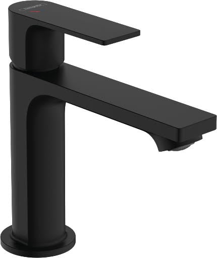 hansgrohe Rebris E 110 CoolStart Ecosmart Basin Mixer Tap - Matt Black Price Comparisons | Compare The Build