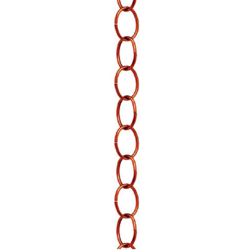 Copper Guttering Hollow Pipe Ring Chain (Pack of 8 for a 2.5m Drop) Coppa Gutta LPRC Price Comparisons | Compare The Build