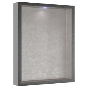 Abacus Pre-finished Metallic Aluminium Effect Recessed Bathroom Storage Unit 350 x 350 x 180mm Price Comparisons | Compare The Build