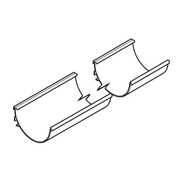 Alumasc Aqualine Half Round 3 Metre Gutter Assembly in Plain Milled - 100mm x 50mm Aluminium EHR10/3MA/MILL Price Comparisons | Compare The Build