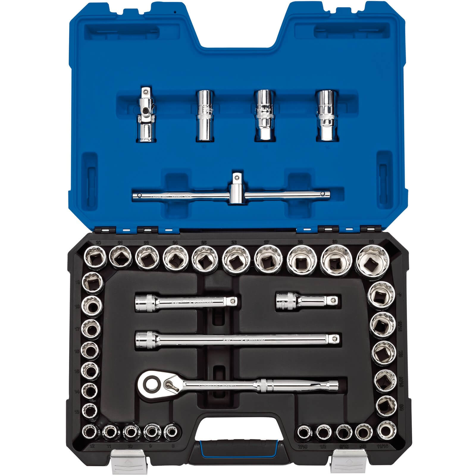 Draper Expert 41 Piece 1/2" Drive Hex Socket Set Metric and Imperial 1/2" | Compare The Build