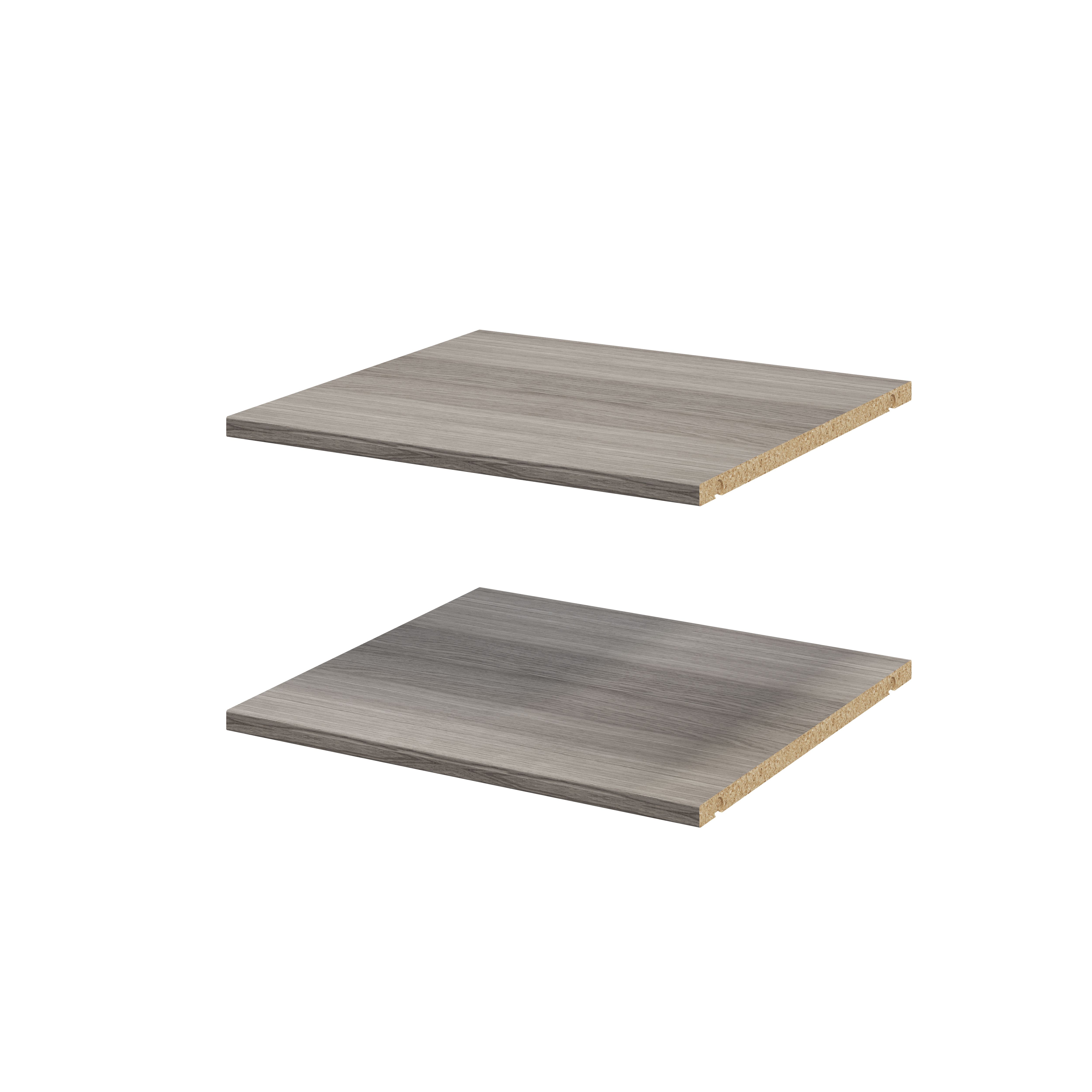GoodHome Atomia Matt Grey Oak Effect Shelf, (L)464mm (D)432mm Price Comparisons | Compare The Build