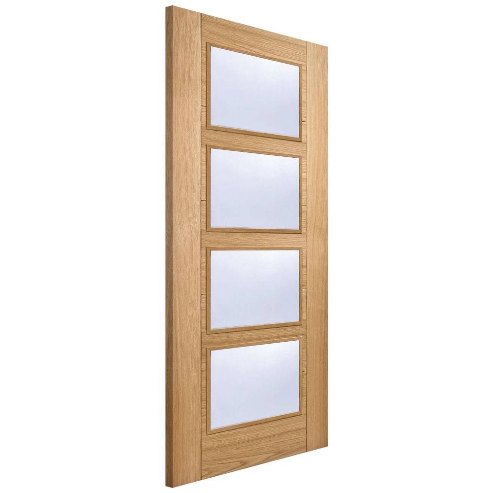 LPD Internal Oak Vancouver Fully Finished 4L Clear Glass Door 2040mm x 826mm x 40mm (80.3" x 32.5") Price Comparisons | Compare The Build
