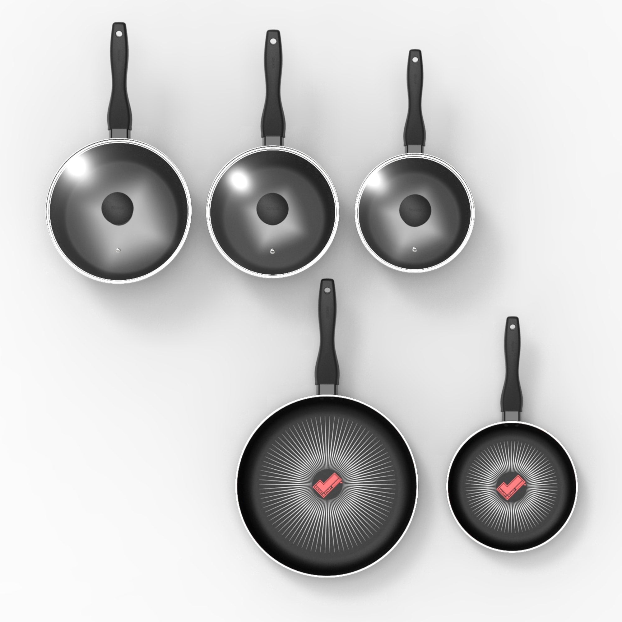 Tower Smart Start Gourmet 5 Piece Pan Set Black Price Comparisons | Compare The Build