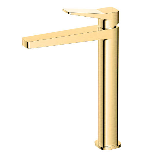 RAK Petit Square High Rise Basin Mixer Tap - Brushed Gold Price Comparisons | Compare The Build