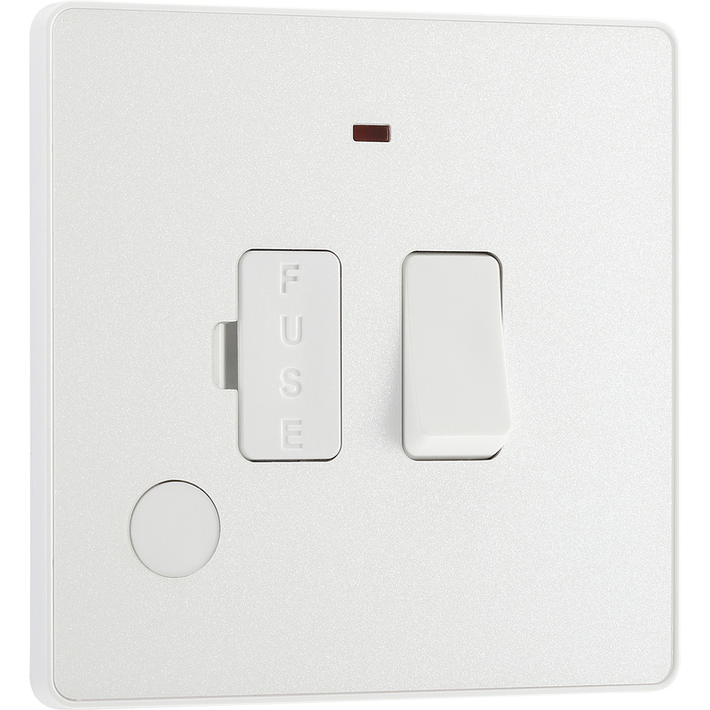 BG Evolve Pearlescent ( Ins) Switched 13A Fused Connection Unit With Power Led Indicator, And Flex Outlet in White Steel Price Comparisons | Compare The Build