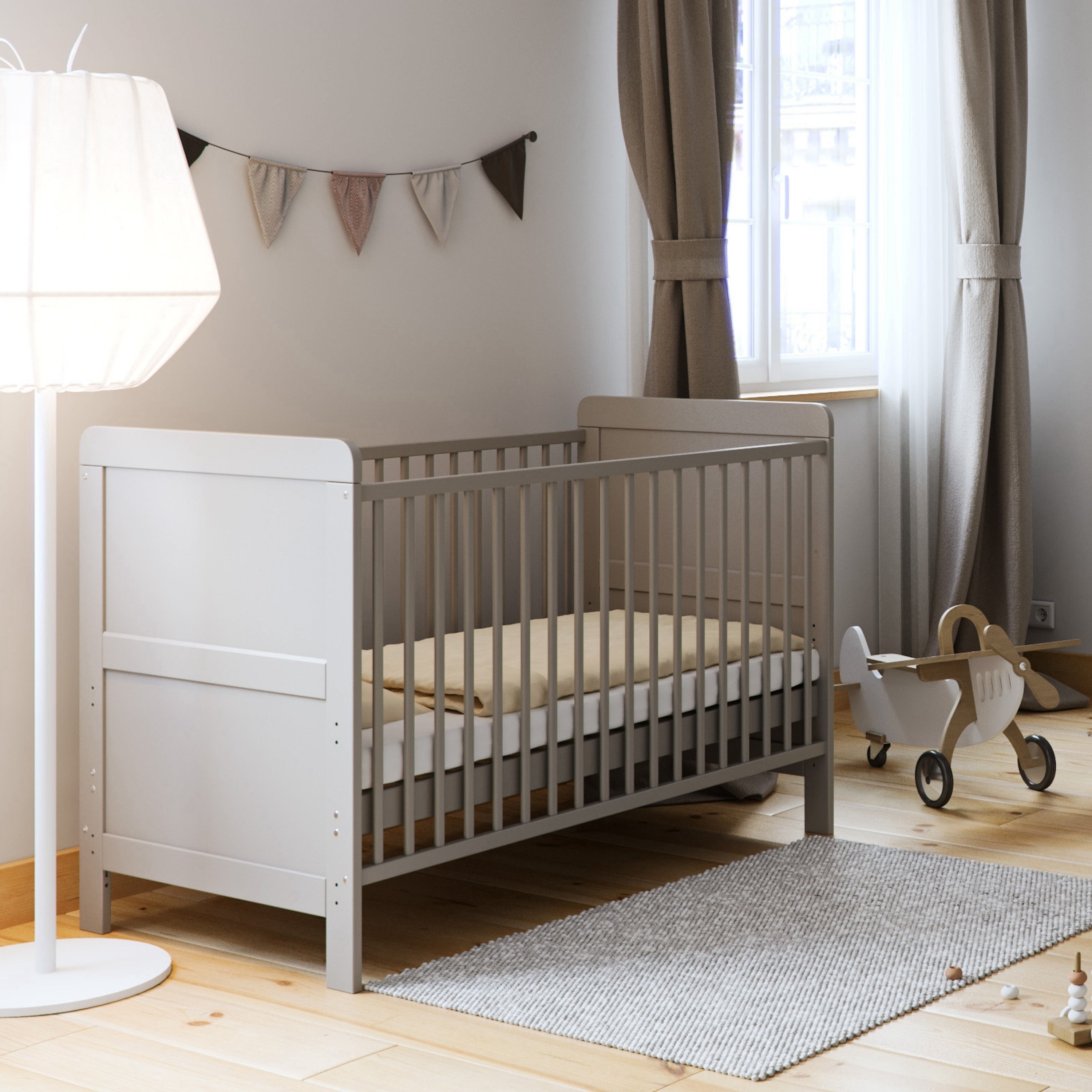 Little Acorns Classic Cot Bed Grey Price Comparisons | Compare The Build