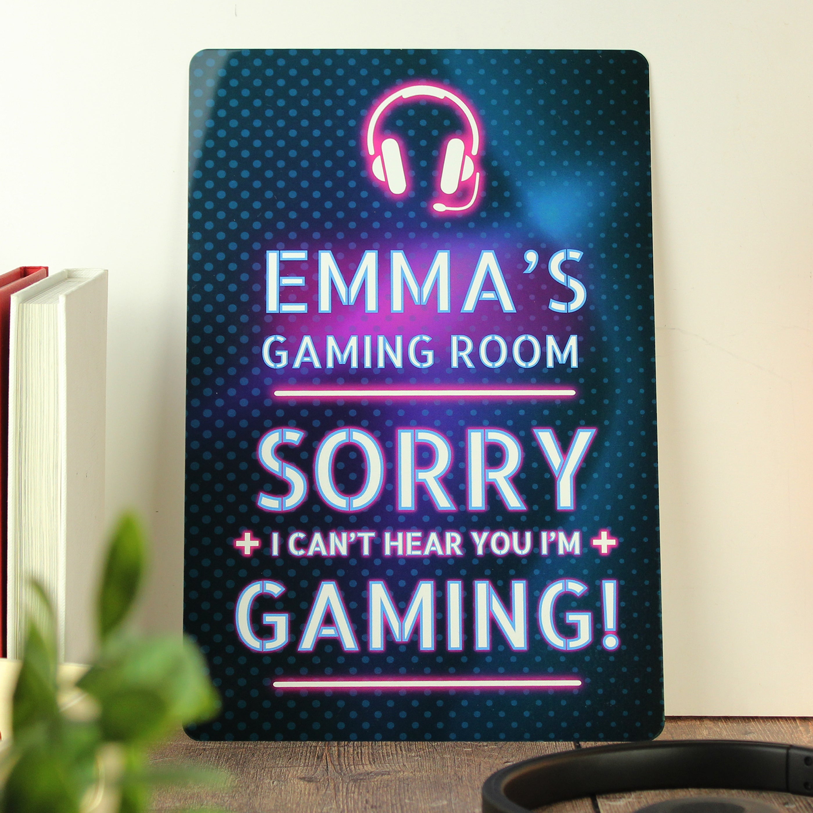 Personalised Gamer Warning Metal Sign Pink Price Comparisons | Compare The Build