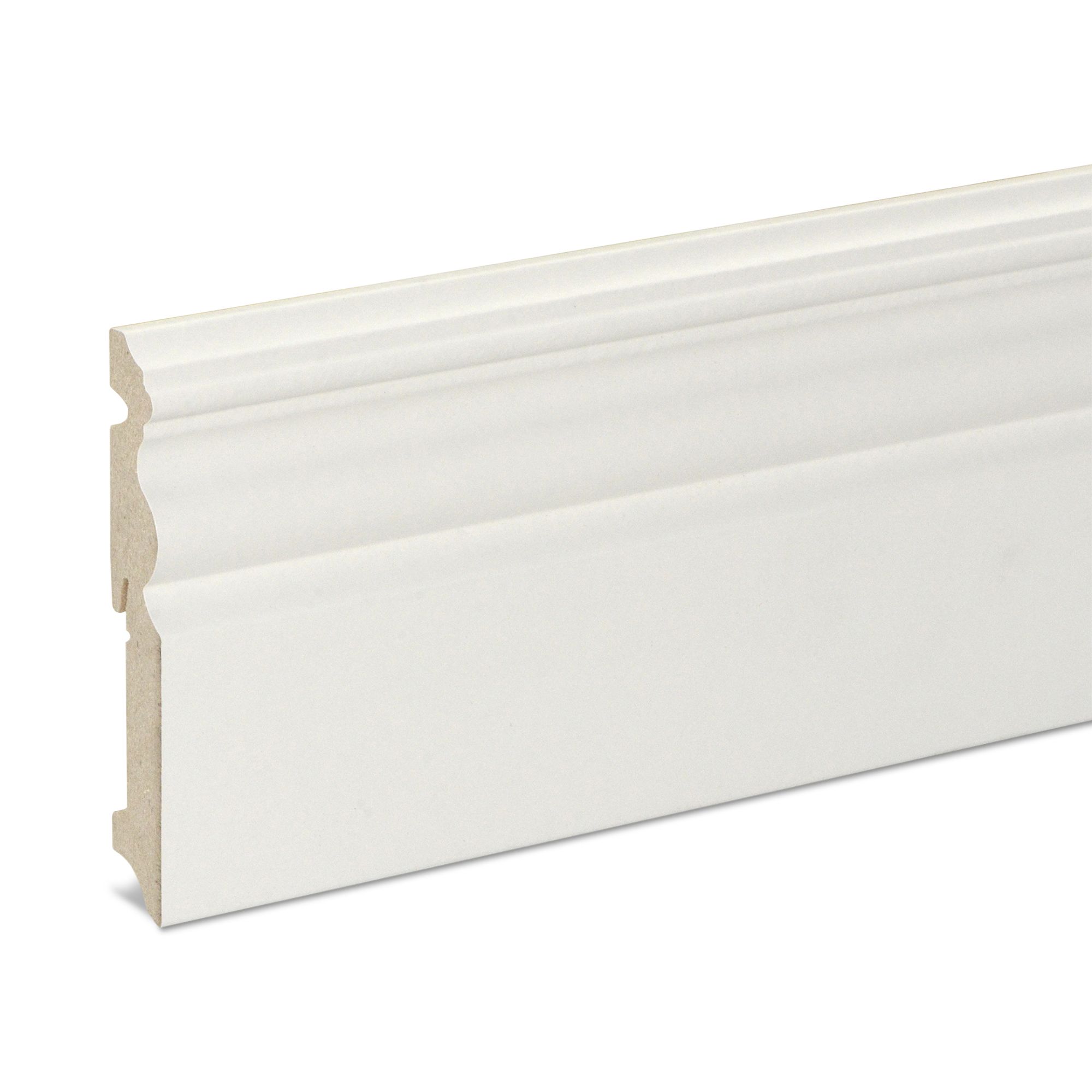 GoodHome White MDF Skirting board (L)2.2m (W)120mm (T)19mm Price Comparisons | Compare The Build