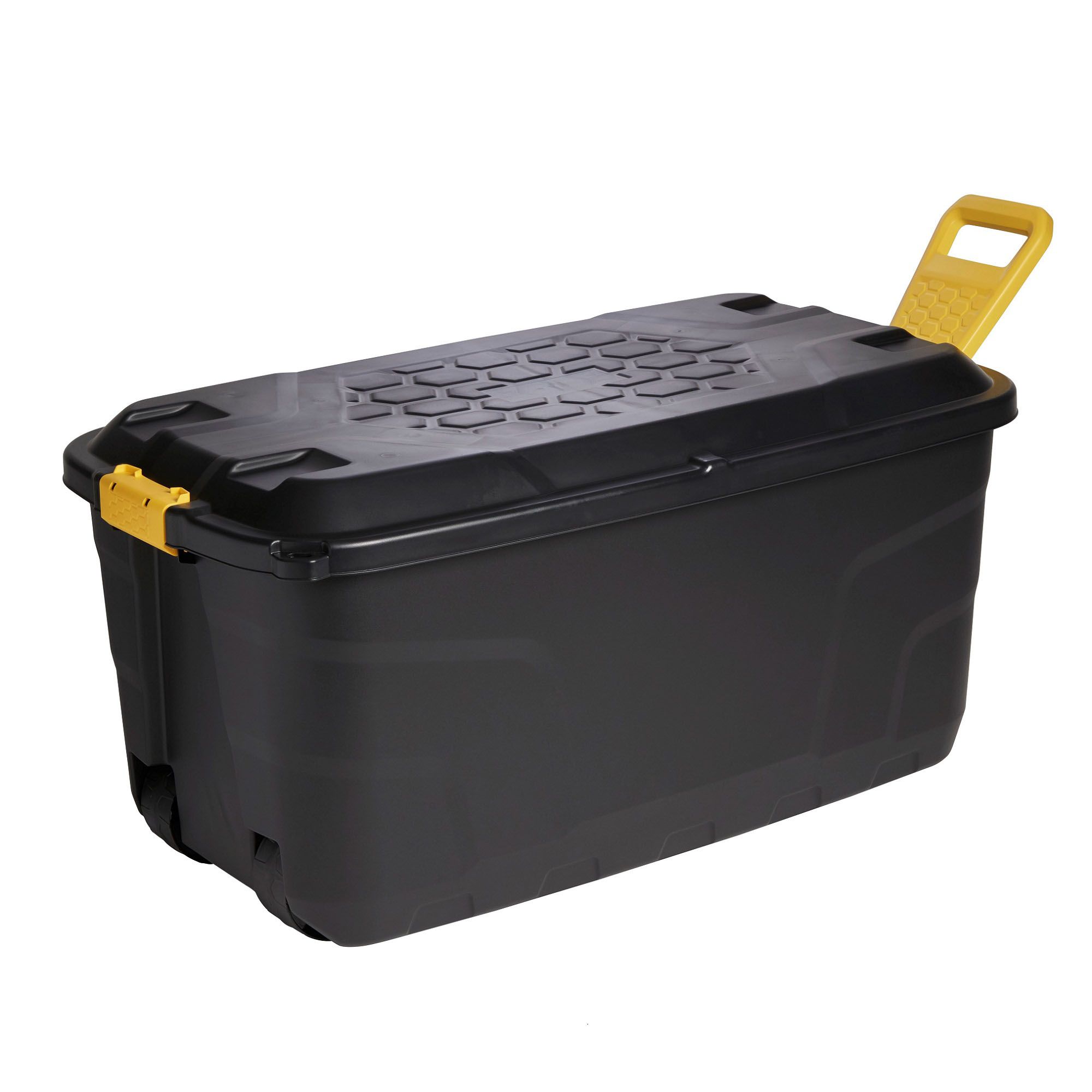 Strata Heavy Duty Black 110L Plastic Stackable Nestable Storage Trunk Price Comparisons | Compare The Build