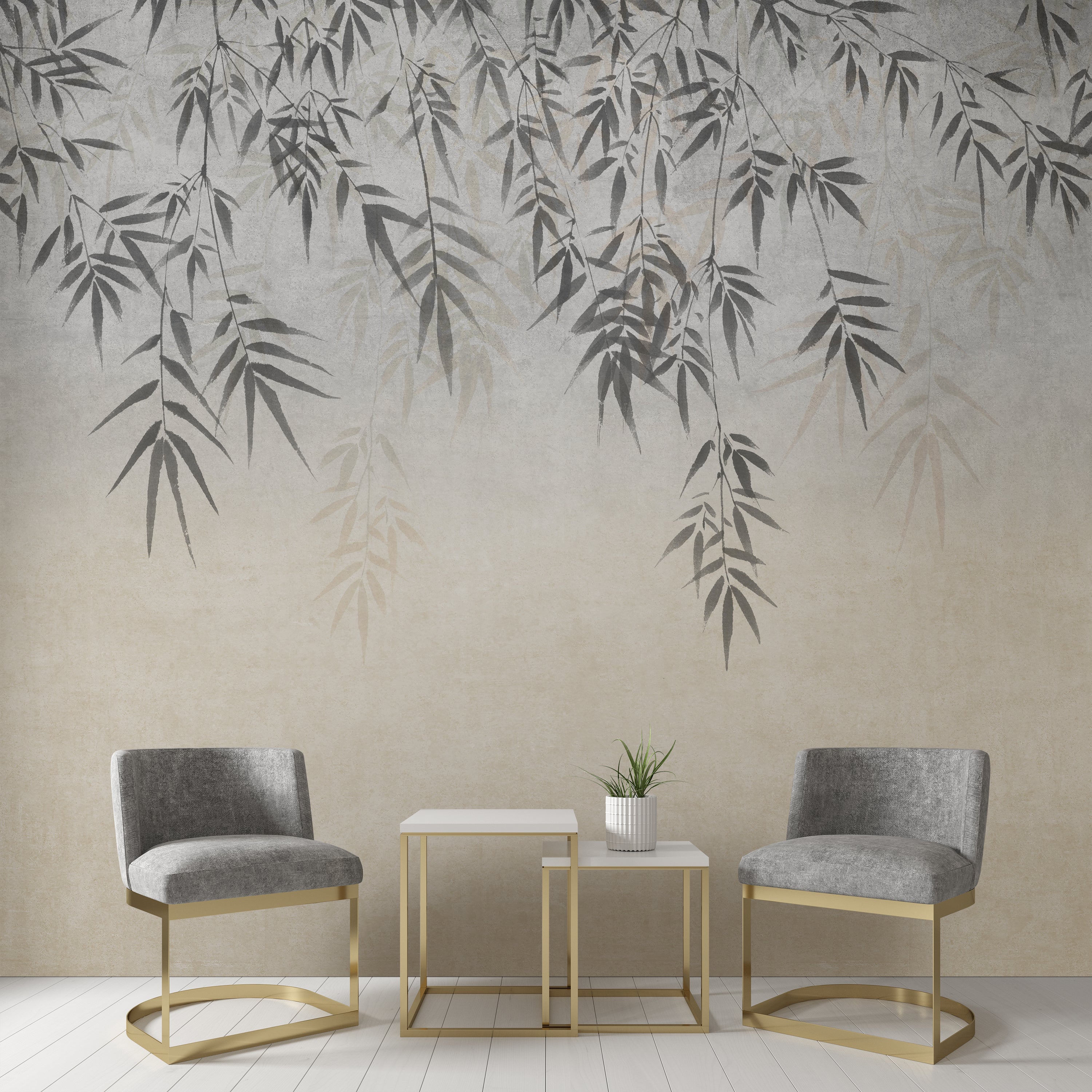 Ombre Leaf Mural Natural Price Comparisons | Compare The Build