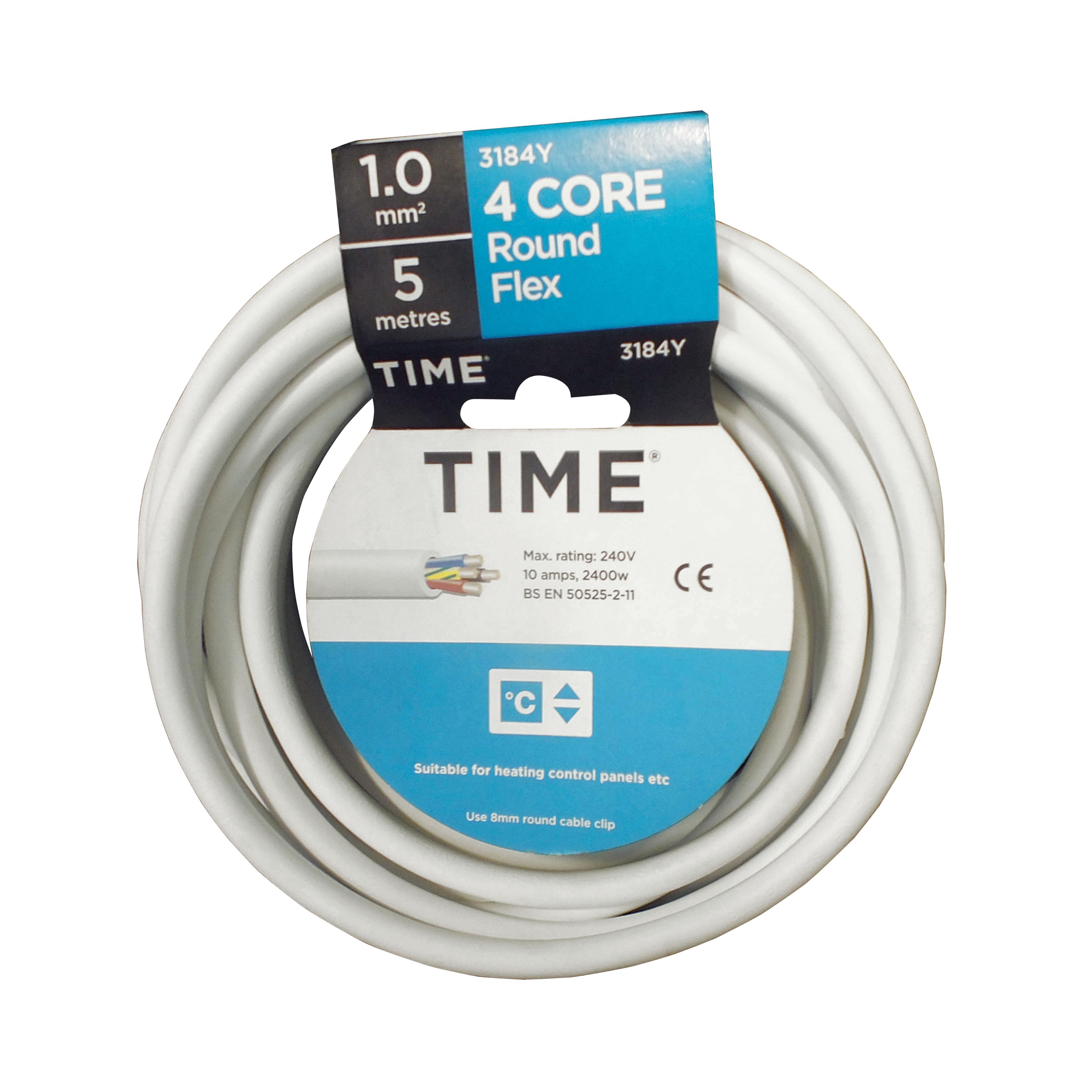 Time 3184Y White Cable 1mm² X 5M Price Comparisons | Compare The Build