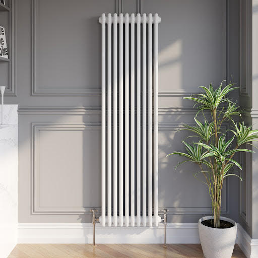 Park Lane Traditional Vertical Colosseum Triple Bar Column Radiator White - 1600 x 470mm Price Comparisons | Compare The Build