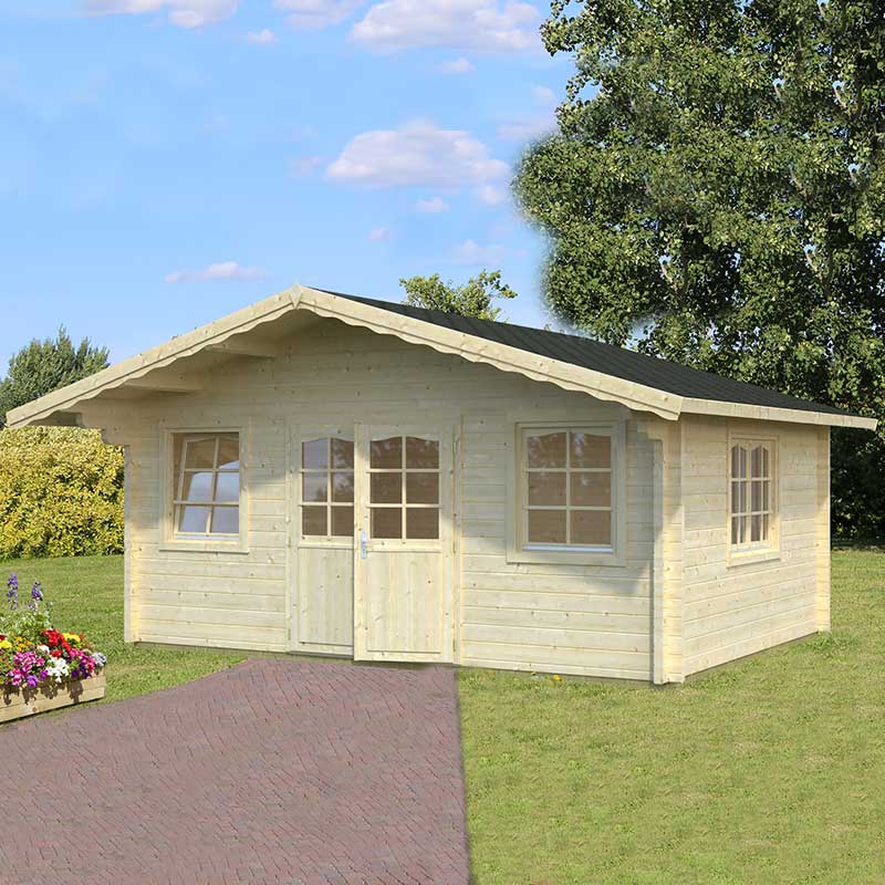 Palmako Helena 5.4m x 4.2m Log Cabin Garden Building (70mm) Price Comparisons | Compare The Build