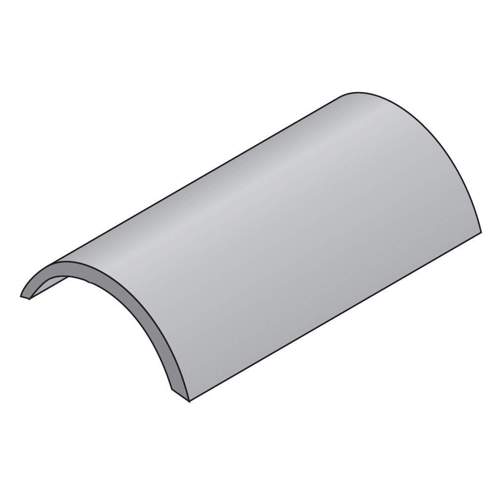 Marley Concrete Third Round Hip Tile - Dark Red MA28926 Price Comparisons | Compare The Build