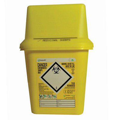 Wallace Cameron Yellow Sharps Bin, 4L Price Comparisons | Compare The Build