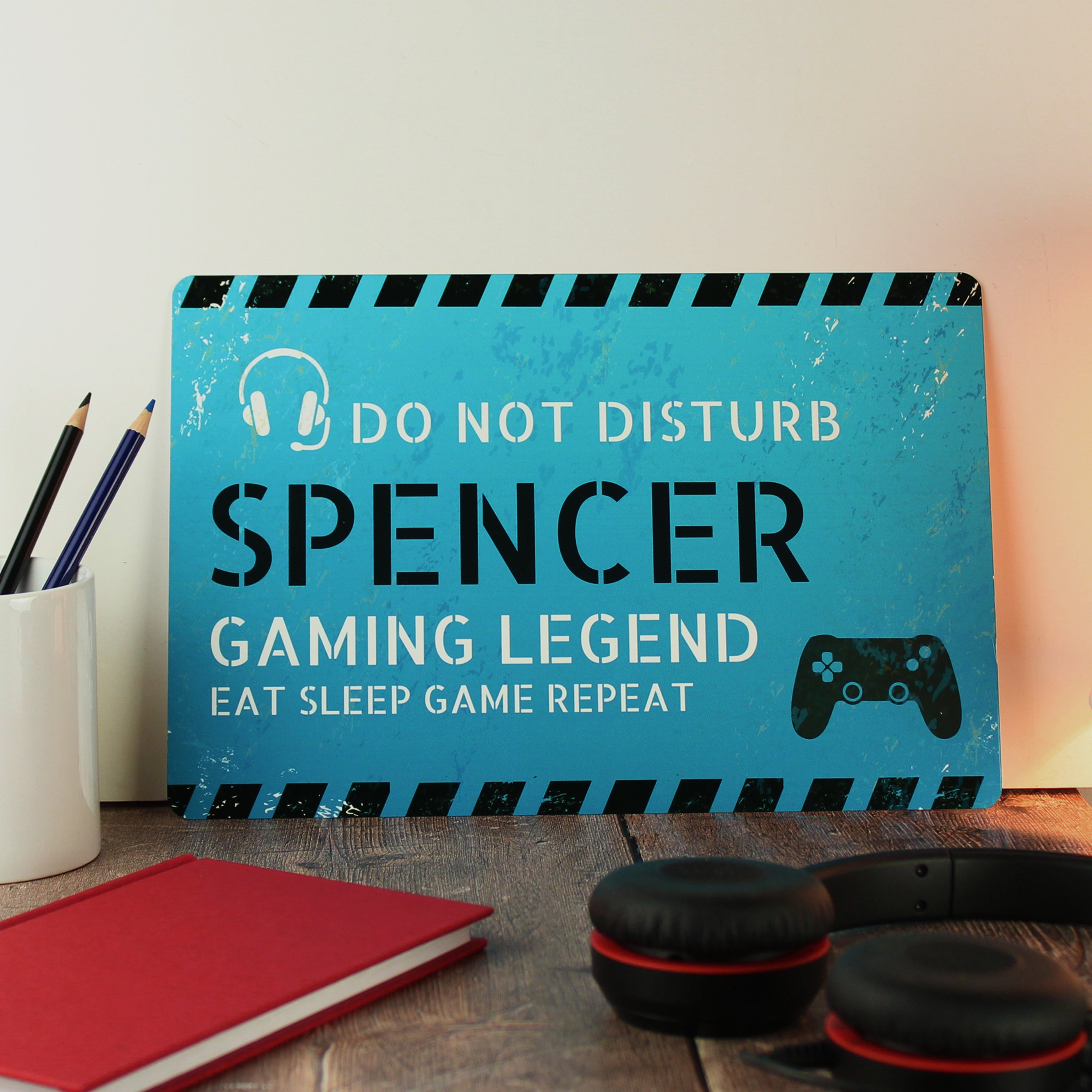 Personalised Gamer Do Not Disturb Metal Sign Blue Price Comparisons | Compare The Build