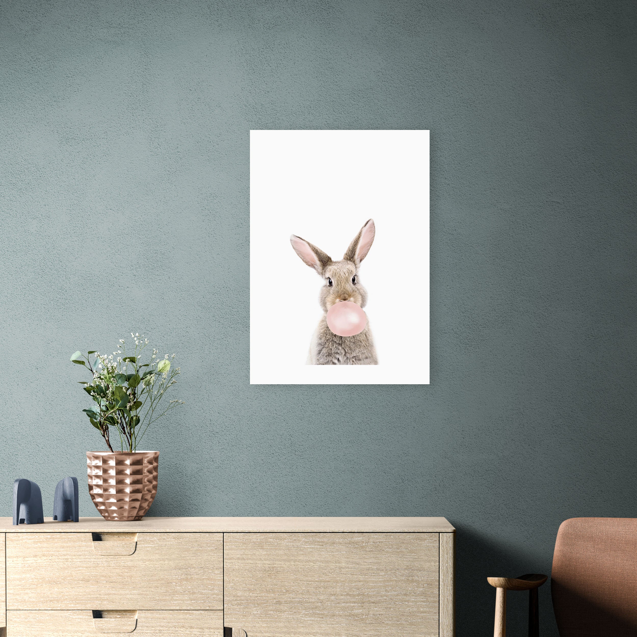 East End Prints Bubble Gum Bunny Print by Sisi and Seb Pink Price Comparisons | Compare The Build