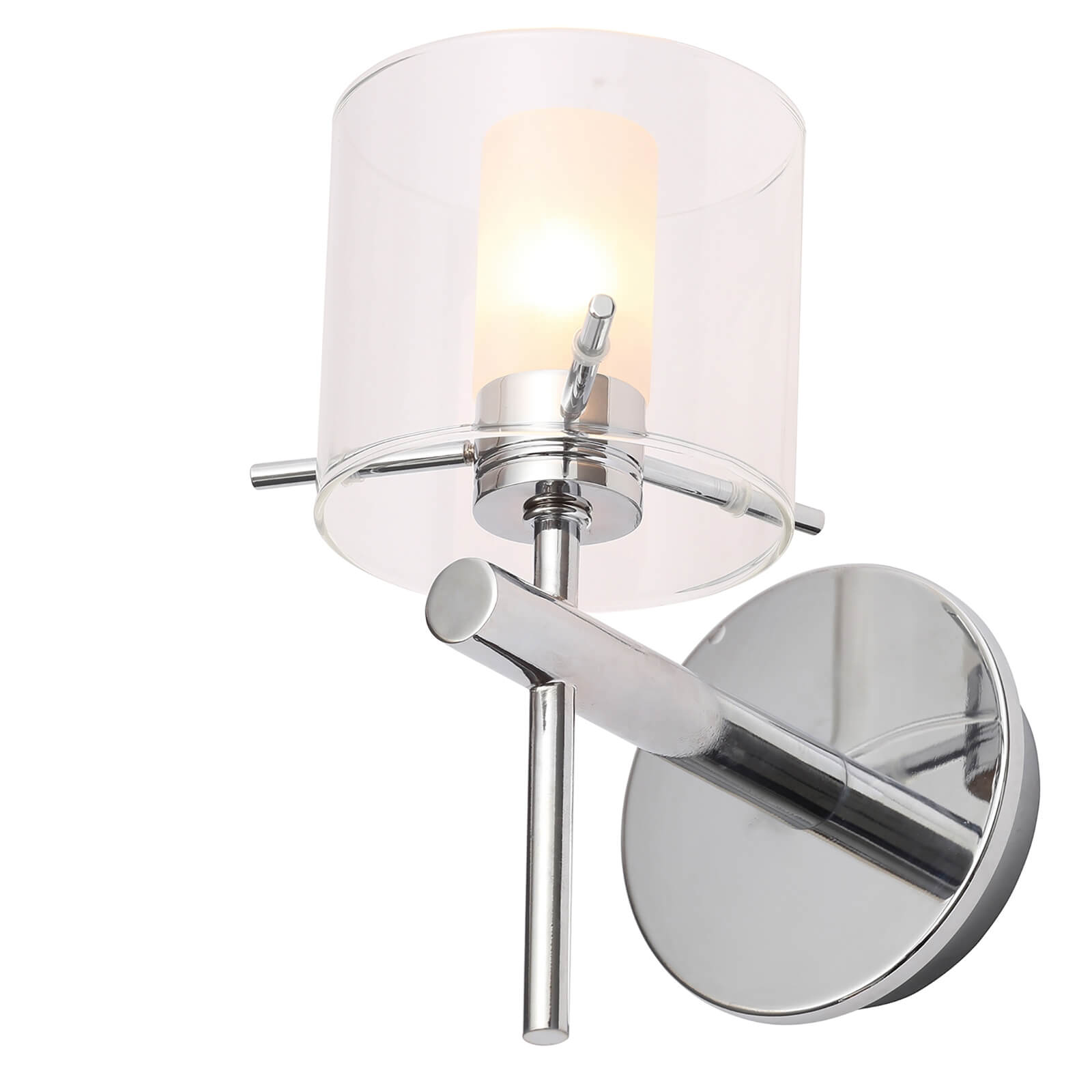 Gene Clear Cylinder Wall Light -  Chrome Price Comparisons | Compare The Build