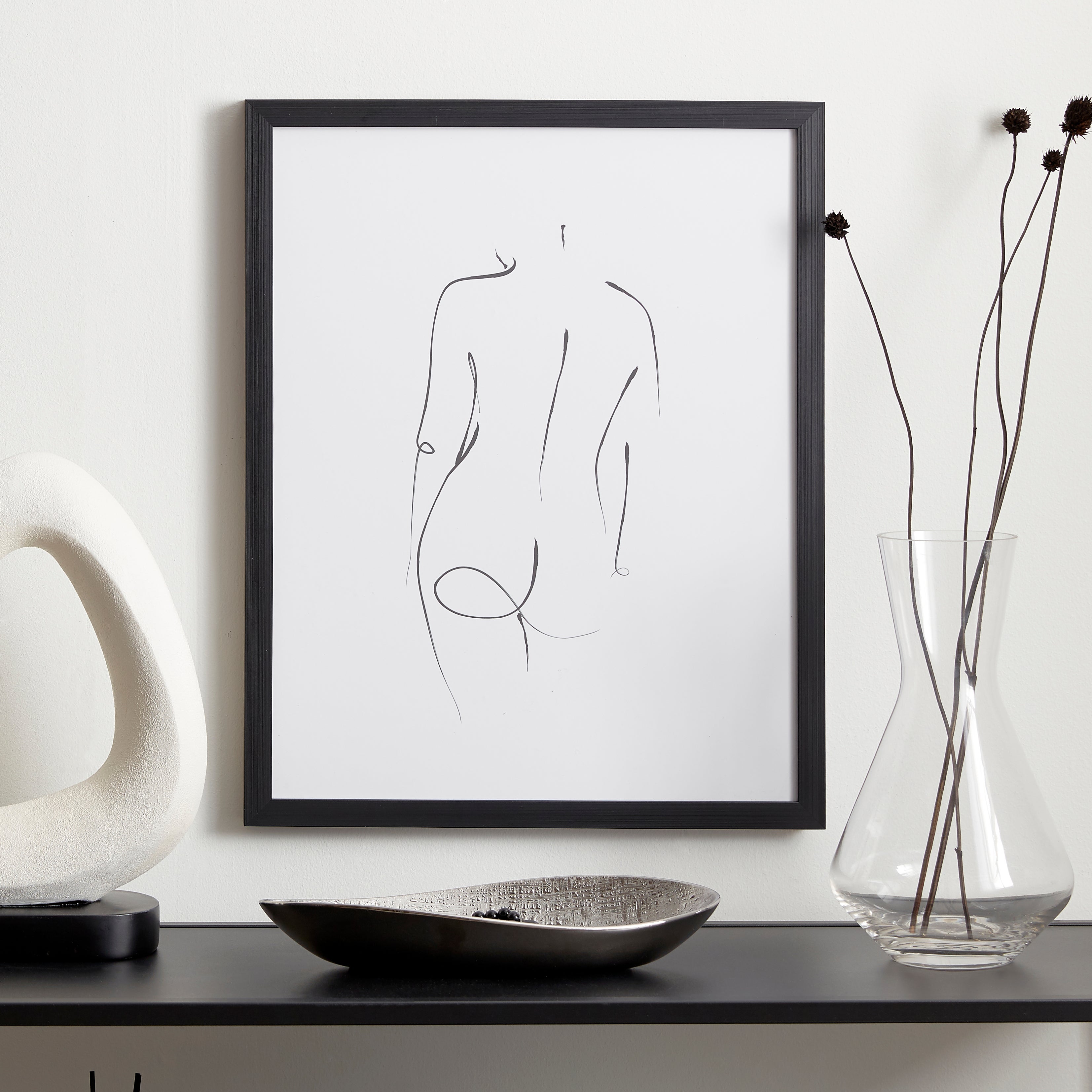 Standing Nude Framed Print Black/white Price Comparisons | Compare The Build