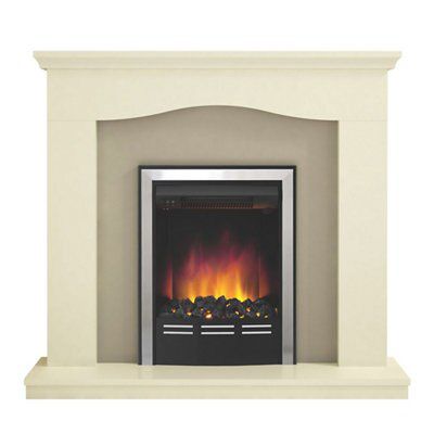 Be Modern Penelope Soft White Suede Effect Fire Suite Price Comparisons | Compare The Build