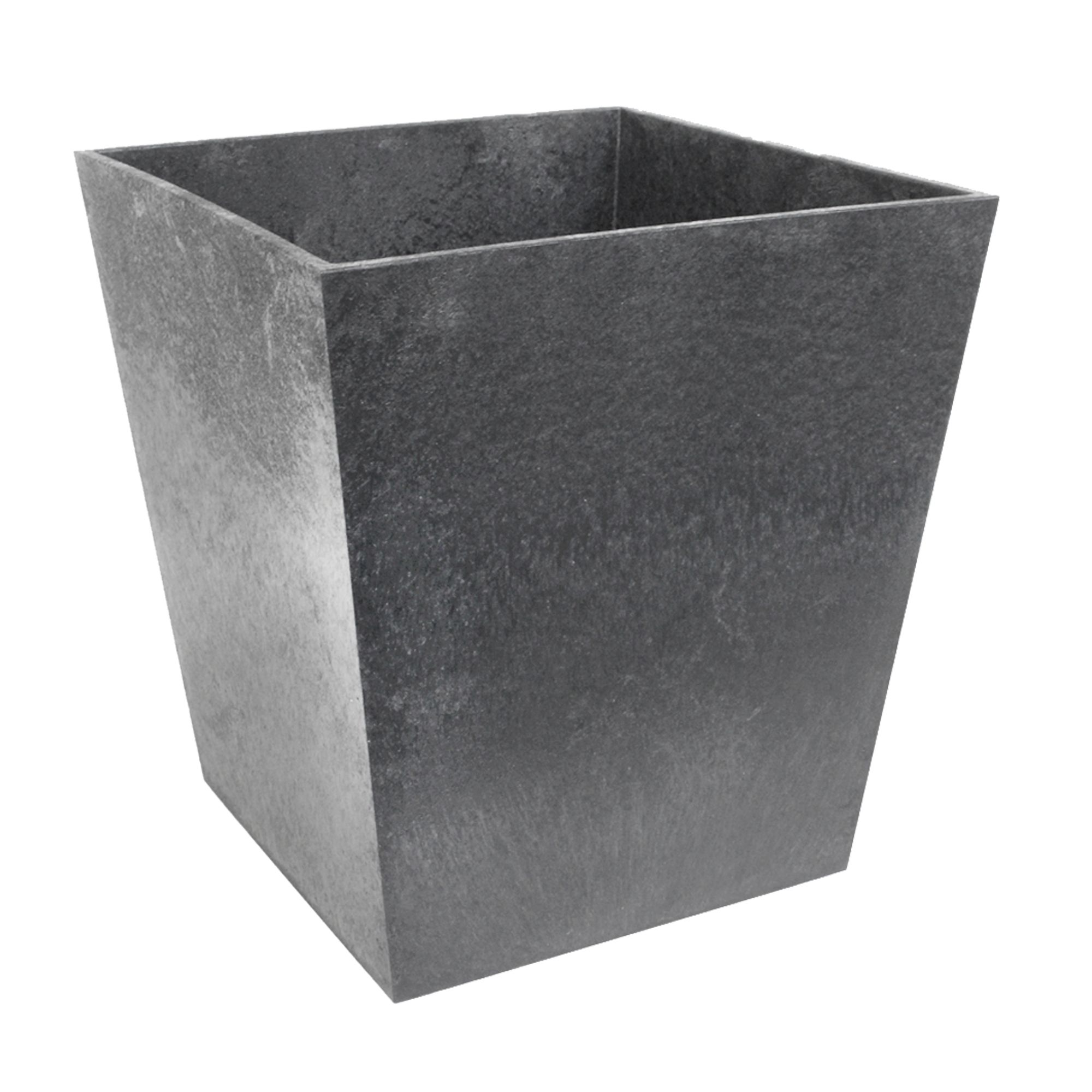 Primeur Sonata Pewter Plain Square Plant Pot (Dia)30Cm | Compare The Build