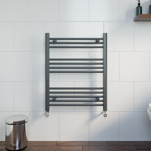 DuraTherm Heated Towel Rail Anthracite 750 x 600mm Flat | Compare The Build