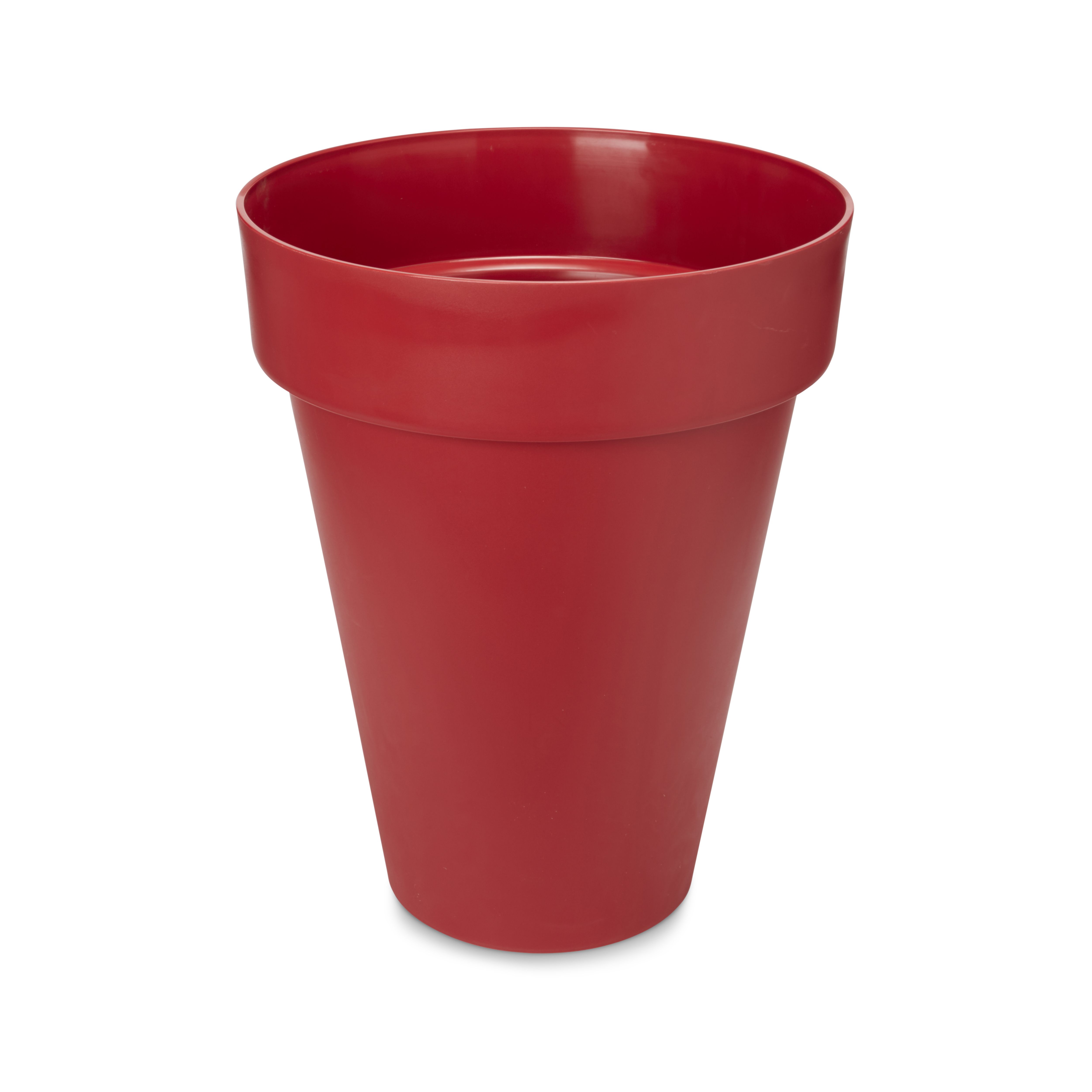 Blooma Nurgul Red Plastic Round Plant Pot (Dia)40Cm | Compare The Build