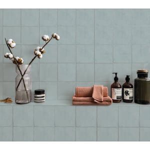 Wickes Boutique Flora Light Blue Gloss Ceramic Wall Tile - 130 x 130mm - Pack of 38 Price Comparisons | Compare The Build