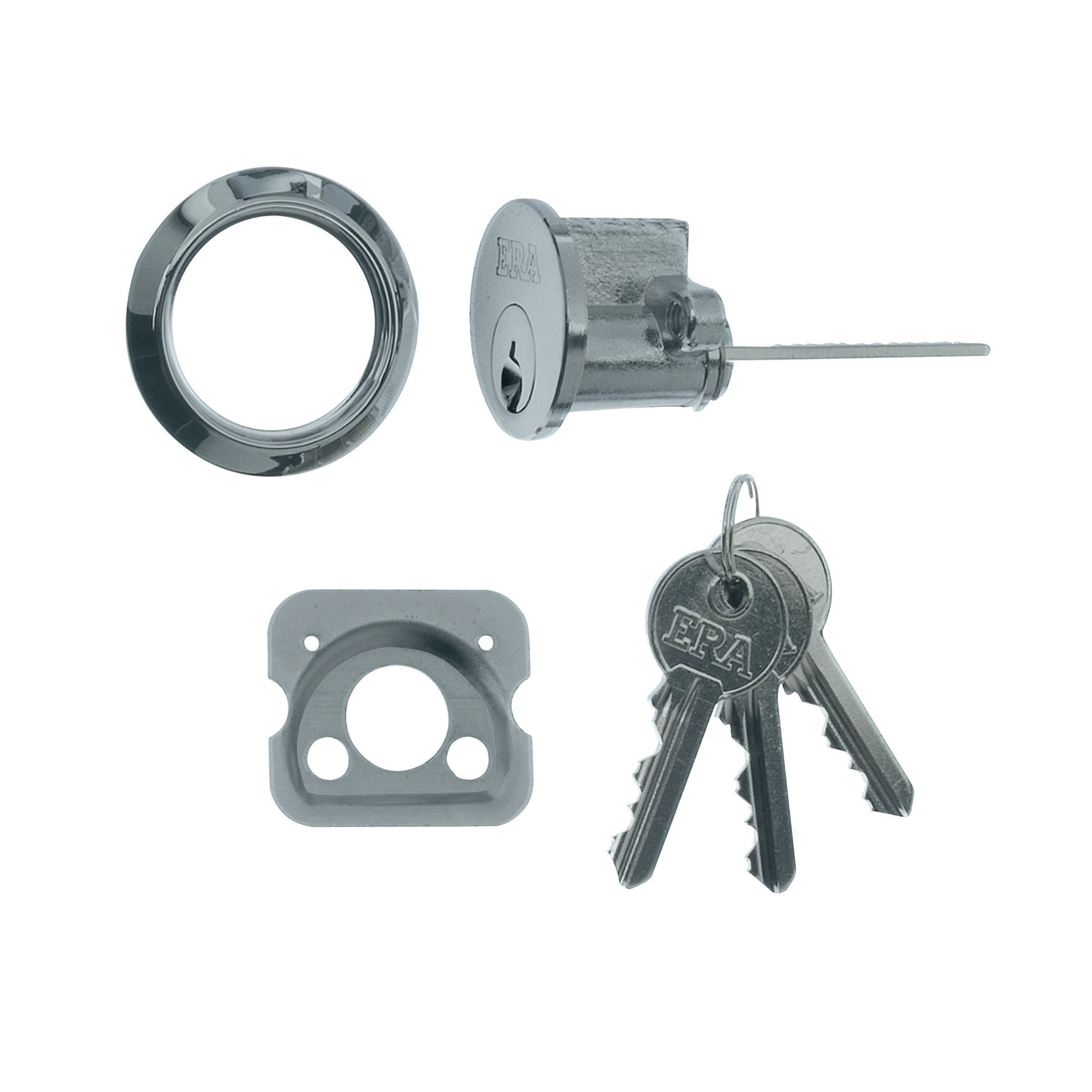 Era Satin Chrome Effect Brass Night Latch Replacement Cylinder, (H)32.5mm (W)32.5mm Price Comparisons | Compare The Build