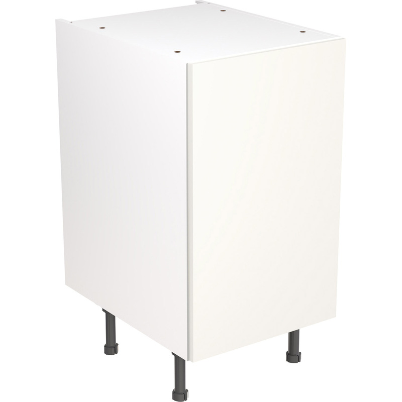 Kitchen Kit Ready Made Slab Kitchen Cabinet Base Unit Super Gloss 450mm in White Price Comparisons | Compare The Build