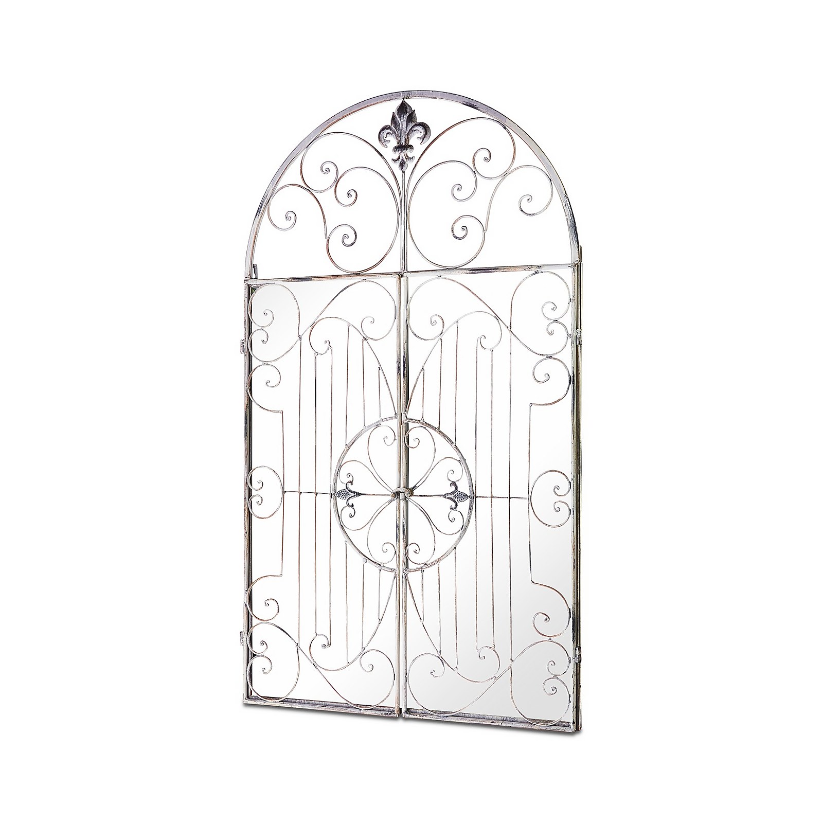 MirrorOutlet Metal Arch shaped Decorative Window opening Garden Mirror - 102 x 61cm Price Comparisons | Compare The Build