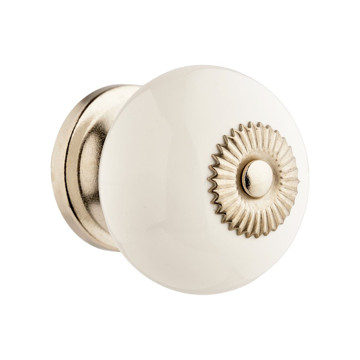 White Ceramic and Chrome Cabinet Door Knob 40mm Price Comparisons | Compare The Build