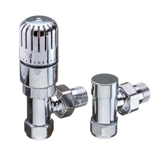 Nordic Thermostatic Valves, Modern W, Chrome Angled Price Comparisons | Compare The Build