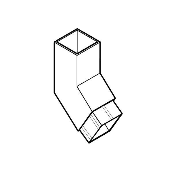 Alumasc Flushjoint Rectangular 135dg Downpipe Bend 100mm x 75mm - White Aluminium CP43/B/135A/PPC/9016 Price Comparisons | Compare The Build