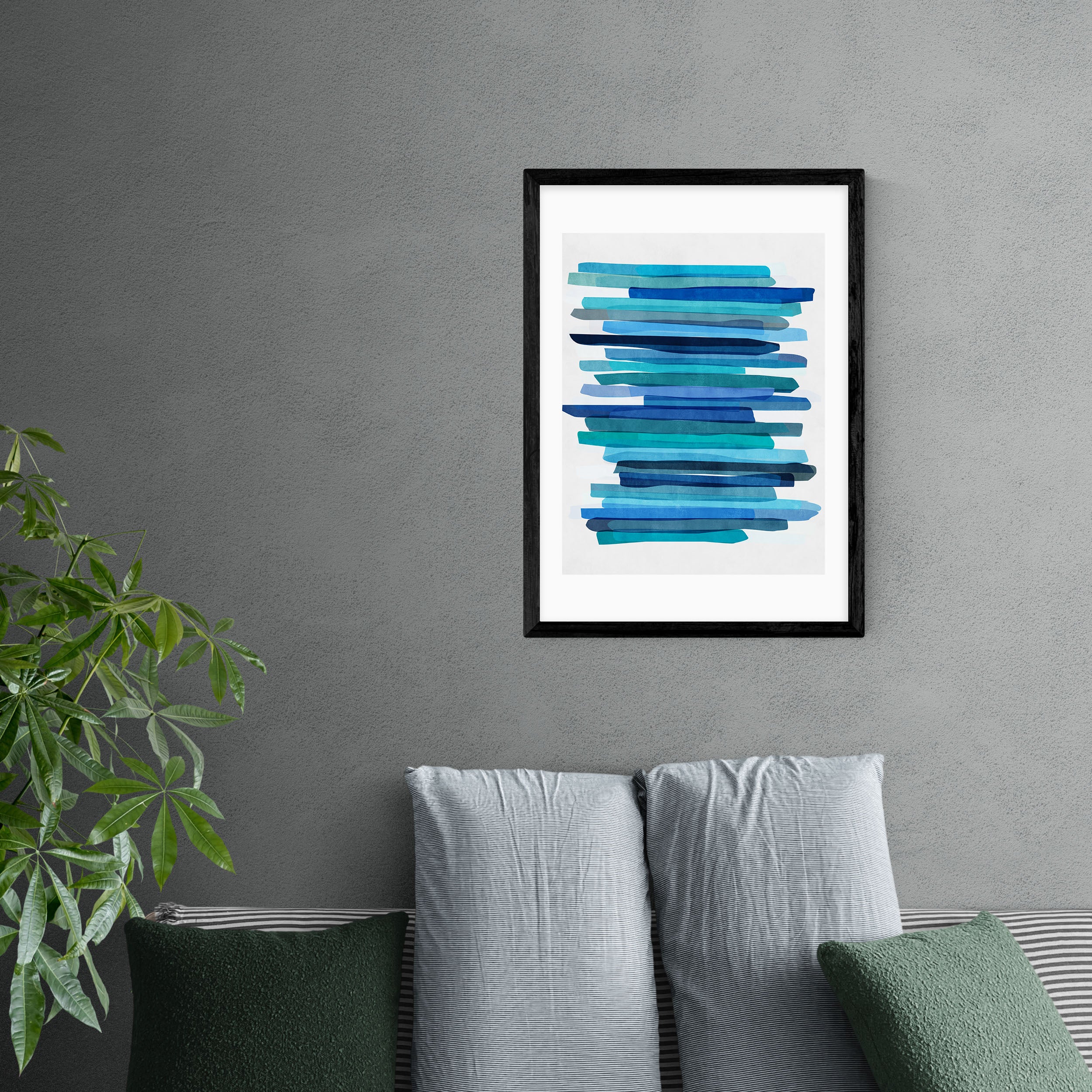 East End Prints Blue Stripes Print White/Blue Price Comparisons | Compare The Build