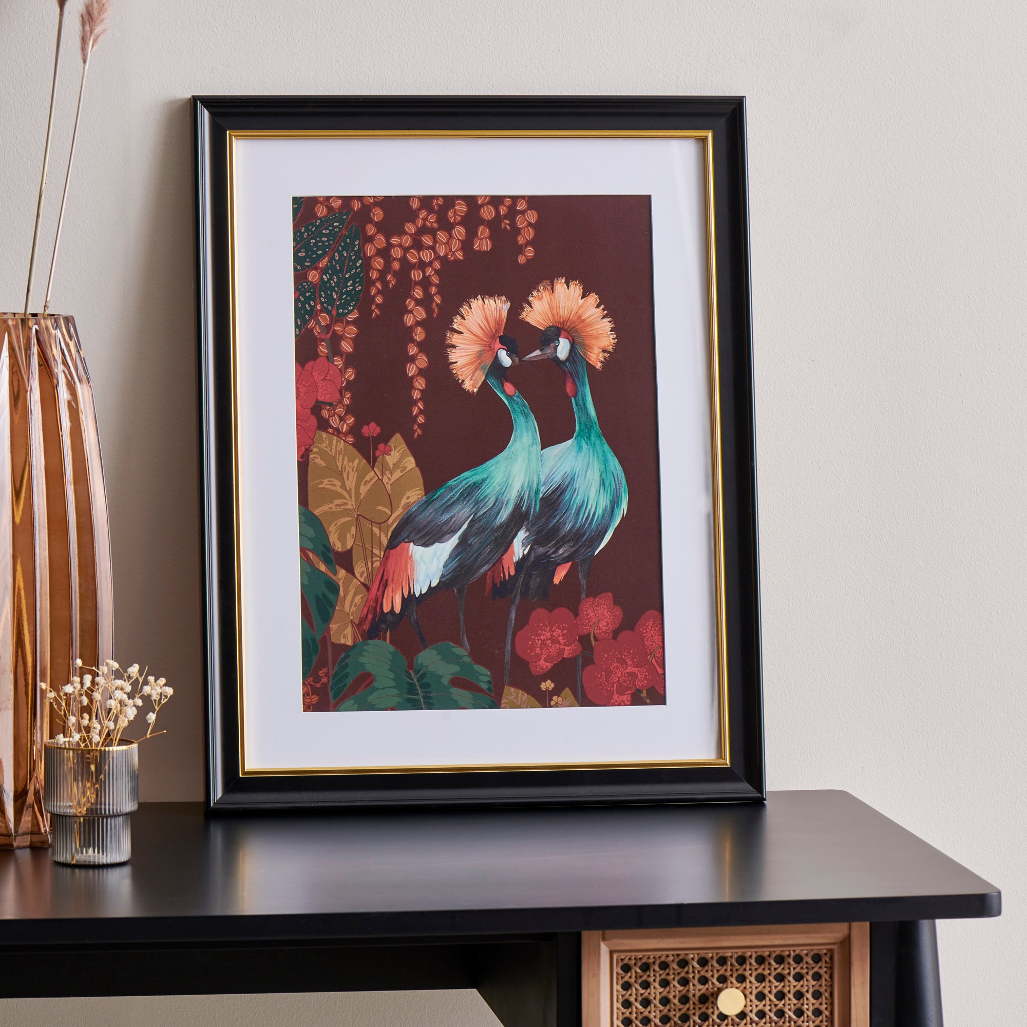 Cranes Framed Print Black/Red Price Comparisons | Compare The Build