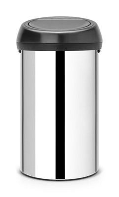 Brabantia Touch Top Metal Round Kitchen Touch Top Bin, 60L Price Comparisons | Compare The Build