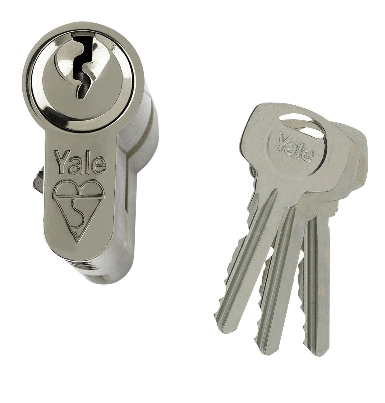 Yale Satin Nickel-Plated Single Euro Cylinder Lock, (L)100mm (W)29mm Price Comparisons | Compare The Build